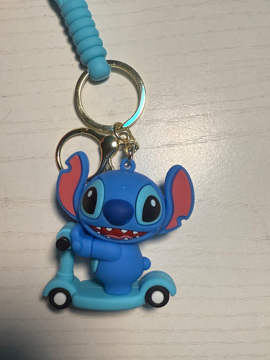 Stitch on a scooter